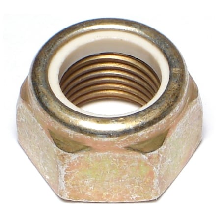 Midwest Fastener Nylon Insert Lock Nut, M16-1.50, Steel, Class 8, Yellow Zinc, 3 PK 76107